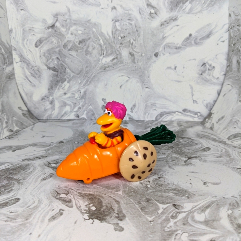 McDonald's Happy meal Fraggle Rock race car Gobo in carrot